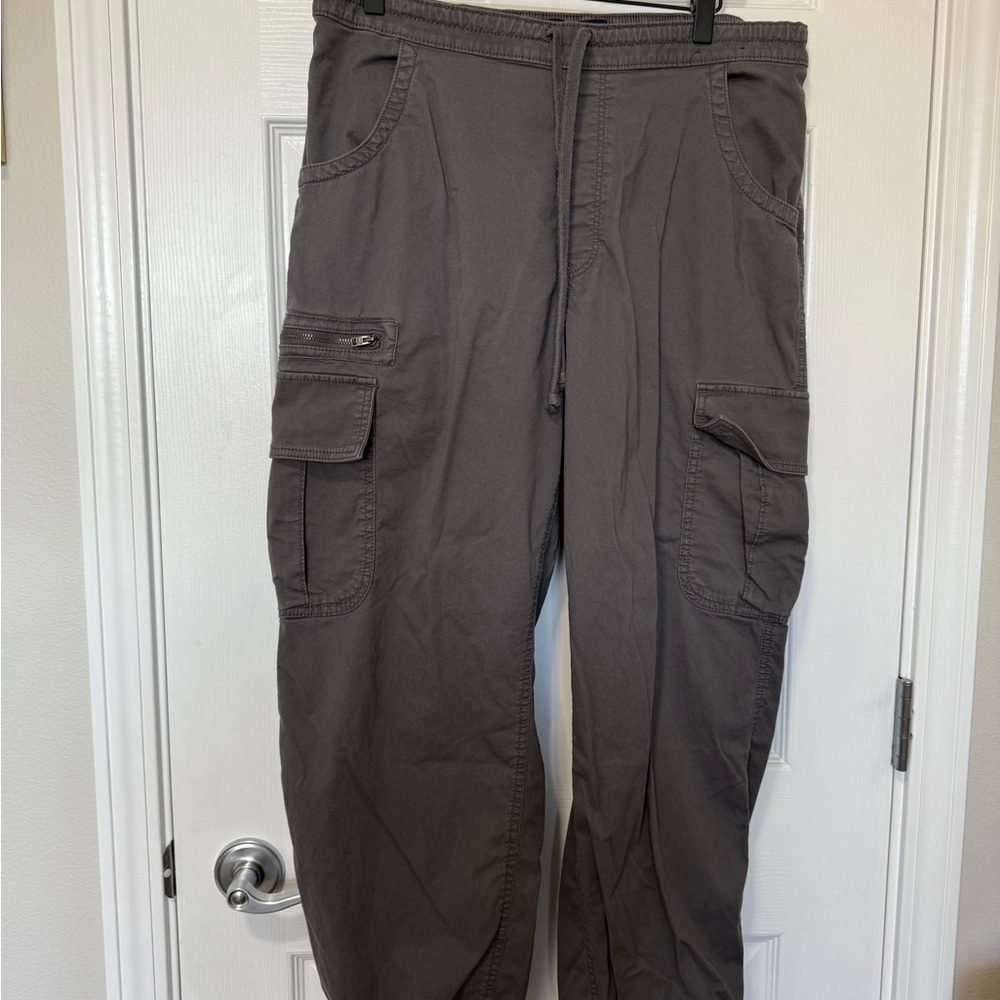 Hollister Women’s Dark Gray Cargo Pants SzLarge Short